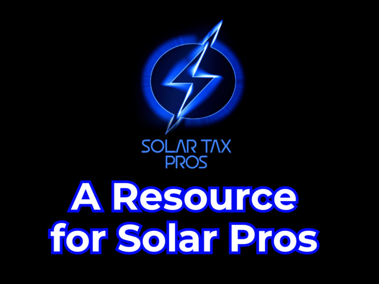 1 Solar Tax Pros Resources Slide