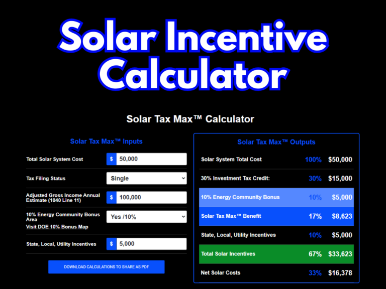 6 Solar Tax Pros Calculator