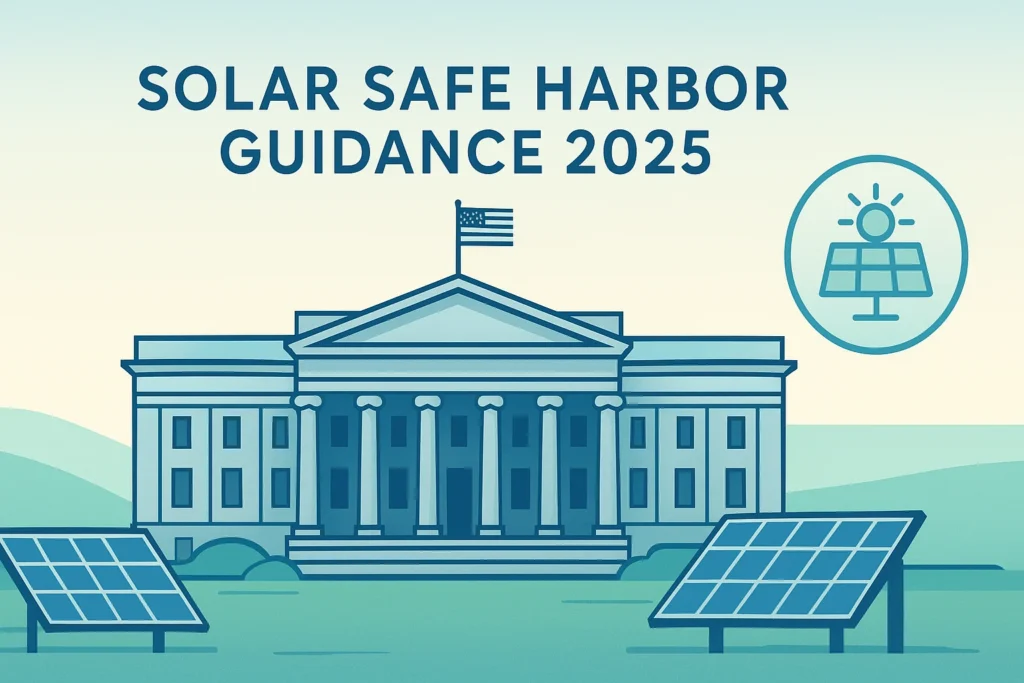 Solar Safe Harbor Guidance 2025 – U.s. Treasury Updates
